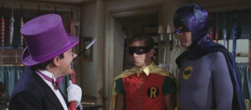 Adam West as Batman, pictured with Robin and Joker (via flickr.com/jack_hargreaves_shed)