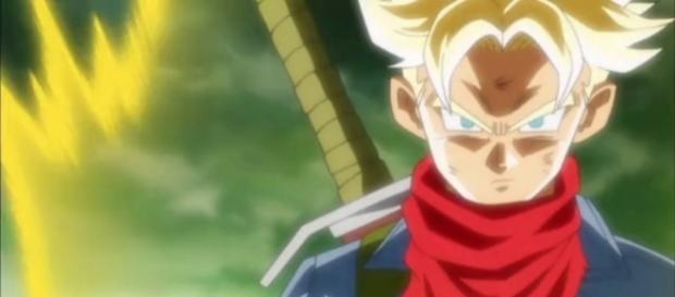 La primera pelea de Trunks contra Black La primera pelea de Trunks contra Black