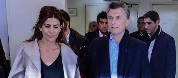 Macri junto a su esposa, Juliana Awada Macri junto a su esposa, Juliana Awada
