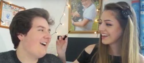 Ben in his latest video with the mystery girl... screenshot from youtube.com