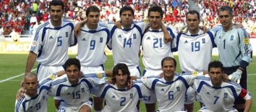 Una formazione della Grecia, Campione d'Europa nel 2004