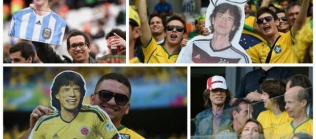 Azarão Mick Jagger, na Copa do Mundo de 2014 Azarão Mick Jagger, na Copa do Mundo de 2014