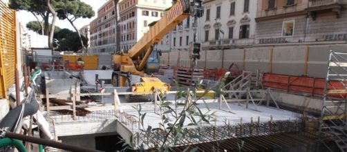 Uno dei tanti cantieri della Metro C di Roma Capitale