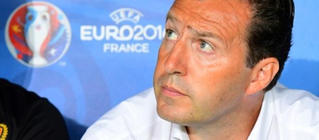 Marc Wilmots durante un encuentro de la Eurocopa de Francia Marc Wilmots durante un encuentro de la Eurocopa de Francia