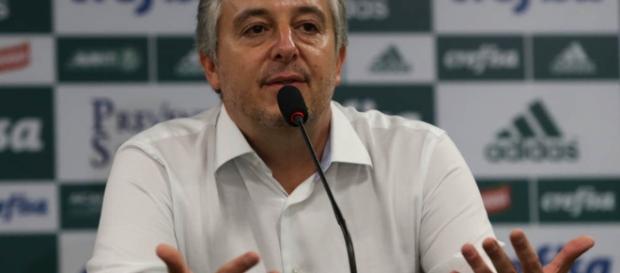 Paulo Nobre em entrevista na Academia de Futebol do Palmeiras Paulo Nobre em entrevista na Academia de Futebol do Palmeiras