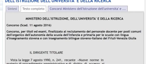 Concorso per n. 40 posti docenti