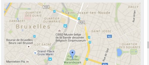 Localizzazione in Bruxelles degli eventi del 21 luglio