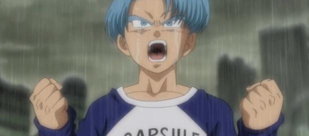 Trunks del futuro desconsolado por la muerte de su maestro Trunks del futuro desconsolado por la muerte de su maestro