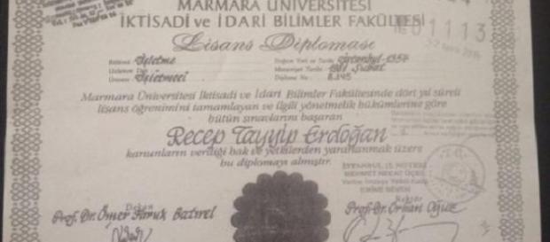Diploma fără de care Erdogan nu ar fi putut fi preşedinte în Turcia Diploma fără de care Erdogan nu ar fi putut fi preşedinte în Turcia