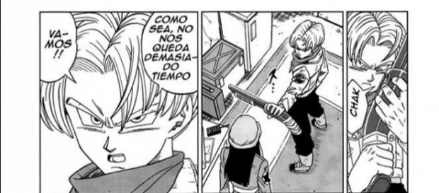 Trunks y Mai en el numero 14 del manga Trunks y Mai en el numero 14 del manga