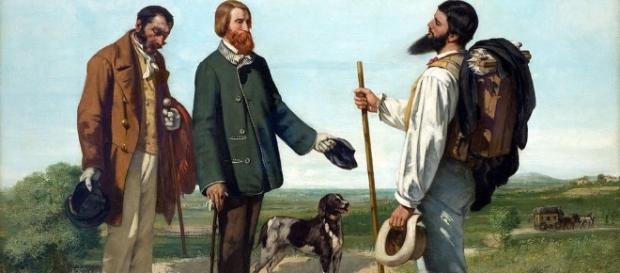 Courbet "La Rencontre" ou "Bonjour Mr Courbet" 1854 Courbet "La Rencontre" ou "Bonjour Mr Courbet" 1854