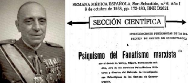 Antonio Vallejo Nágera padre, responsable de diseñar la represión franquista posterior en 1937, con toda clase de barbaridades. Antonio Vallejo Nágera padre, responsable de diseñar la represión franquista posterior en 1937, con toda clase de barbaridades.