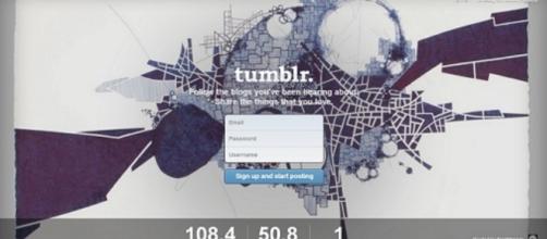 Photo of Tumblr Homepage, via Wikipedia