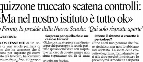 Ultime notizie scuola, giovedì 21 luglio 2016: scandalo quizzone truccato a Fermo