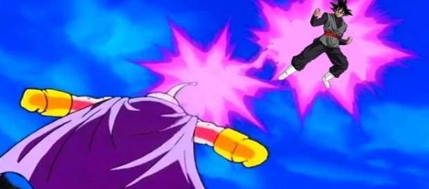 Black contra Majin Buu en Dragon Ball Super. Black contra Majin Buu en Dragon Ball Super.
