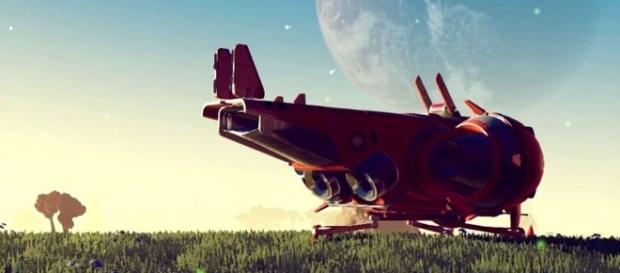 Una dintre navele prezente în jocul No Man's Sky Una dintre navele prezente în jocul No Man's Sky