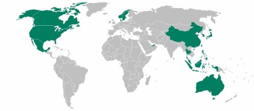 Locations of 7-11 around the globe. Source: Wikipedia