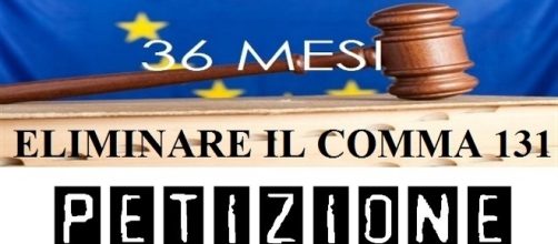 Petizione all'Europa sul vincolo dei 36 mesi