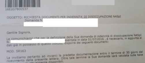 Richiesta modello SR163 per erogazione Naspi 2016