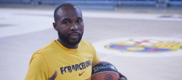 Tyrese Rice posando como jugador del Barcelona Lassa Tyrese Rice posando como jugador del Barcelona Lassa