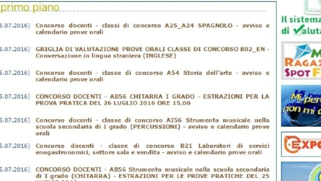 aggiornamenti calendari prove orali