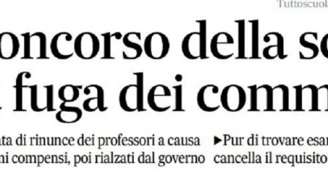 Ultime notizie scuola, lunedì 25 luglio 2016: fuga dei commissari dal concorso docenti