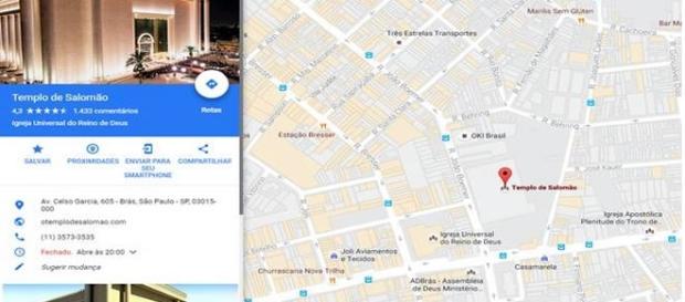 Google Maps, exibe o endereço do Templo de Salomão ao pesquisar sobre anticristo Google Maps, exibe o endereço do Templo de Salomão ao pesquisar sobre anticristo