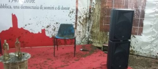 Letame contro il Presidente della Regione Rossi: caos alla Festa dell'Unità di San Miniato