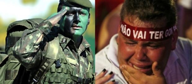 Exército e petista - Foto/Montagem Exército e petista - Foto/Montagem