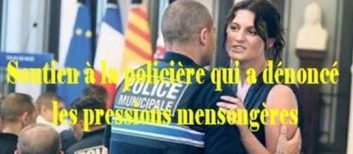 Sandra Bertin la poliziotta di Nizza che è stata denunciata dal governo francese