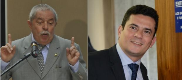 Lula e Sérgio Moro - Foto/Reprodução Lula e Sérgio Moro - Foto/Reprodução
