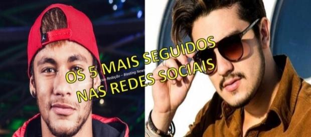 Neymar e Luan Santana fazem parte da lista dos mais seguidos da internet Neymar e Luan Santana fazem parte da lista dos mais seguidos da internet