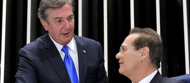 Senadores Fernando Collor (PTB-AL) e Renan Calheiros (PMDB-AL) Senadores Fernando Collor (PTB-AL) e Renan Calheiros (PMDB-AL)