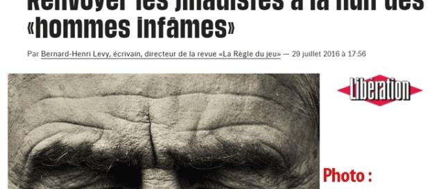 Bernard-Henri Lévy a encore réussi à faire publier une photo de lui dans la presse Bernard-Henri Lévy a encore réussi à faire publier une photo de lui dans la presse