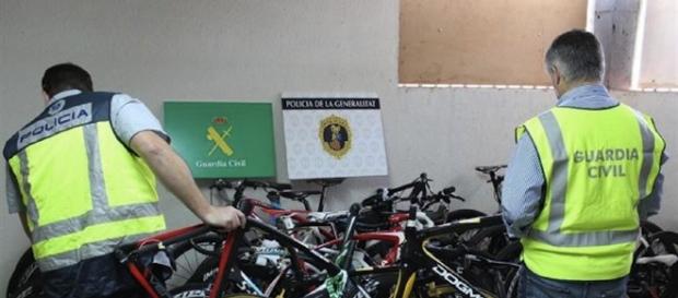 Imagen de parte de las bicicletas intervenidas en la operación "Tourmalet" Imagen de parte de las bicicletas intervenidas en la operación "Tourmalet"