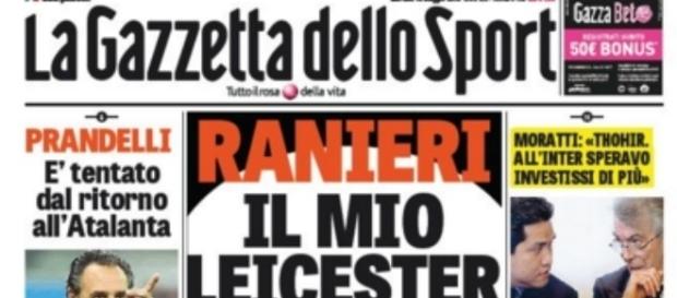 Capa do diário italiano Gazzetta dello Sport Capa do diário italiano Gazzetta dello Sport