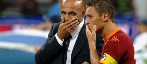 Roma: l'allenatore Spalletti e Francesco Totti