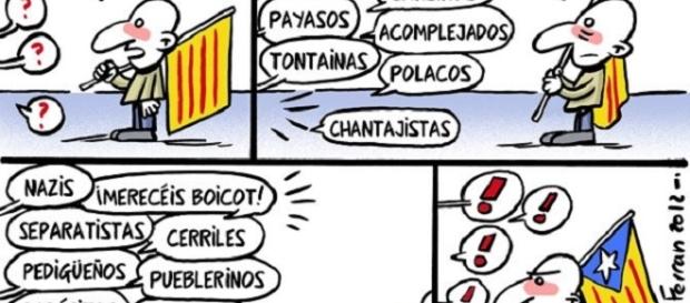 Chiste de cómo un catalanista moderado contesta sutilmente a quienes le insultan sin haber hecho nada malo. Chiste de cómo un catalanista moderado contesta sutilmente a quienes le insultan sin haber hecho nada malo.