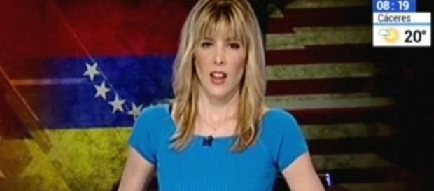 Narradora de Noticias de Televisora Española TVE difundió bandera de Venezuela al revés Narradora de Noticias de Televisora Española TVE difundió bandera de Venezuela al revés