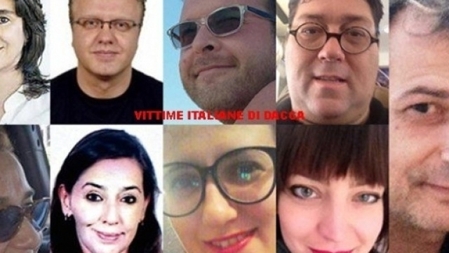 Alcune delle vittime italiane di Dacca