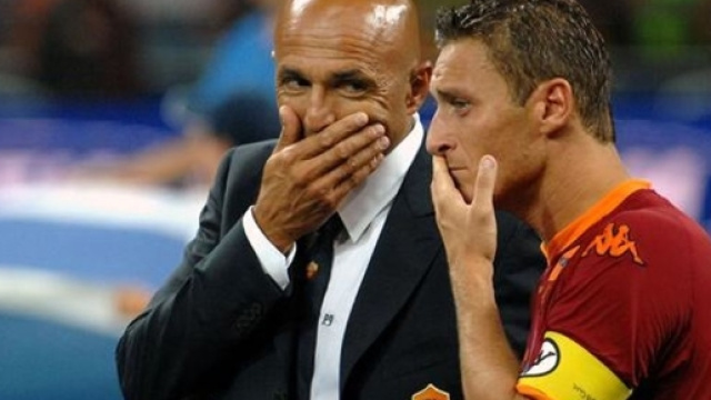Roma: l'allenatore Spalletti e Francesco Totti