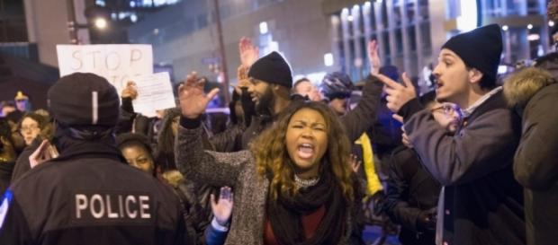 Foto de una de las protestas tras el incidente Foto de una de las protestas tras el incidente