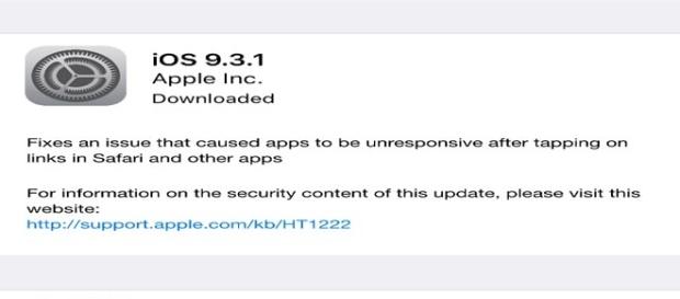 iPhone 6 iOS 9.3.1 Software Update/ Photo by Ryan Joseph, Blasting News iPhone 6 iOS 9.3.1 Software Update/ Photo by Ryan Joseph, Blasting News