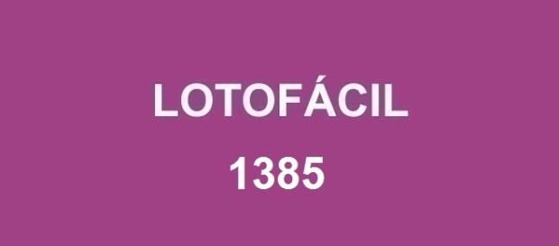 Sorteio da lotofácil 1385 acontece nessa sexta-feira; prêmio estimado em R$ 1,7 milhão Sorteio da lotofácil 1385 acontece nessa sexta-feira; prêmio estimado em R$ 1,7 milhão