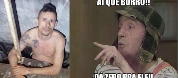 Preso fica entalado saber em fuga - Foto/Montagem Preso fica entalado saber em fuga - Foto/Montagem