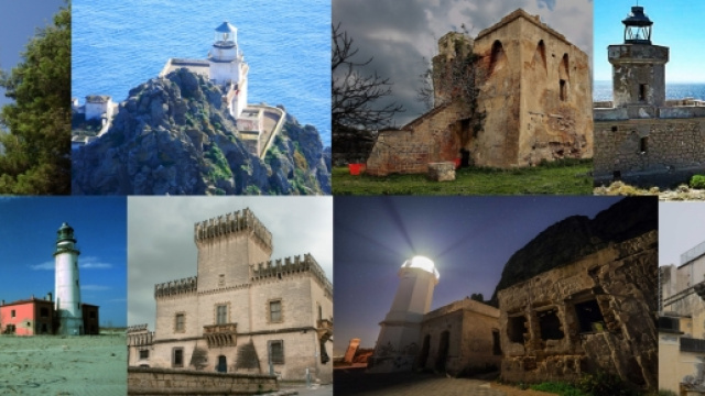 Alcuni dei fari che il Demanio affiderà in concessione