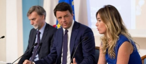 Graziano Delrio, Matteo Renzi e Maria Elena Boschi