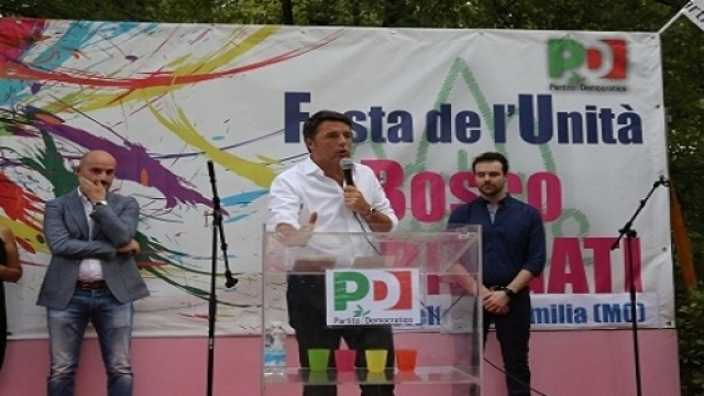 Il presidente del Consiglio, Matteo Renzi, partecipa alla Festa dell'Unit&agrave; di Bosco Albergati (Modena)