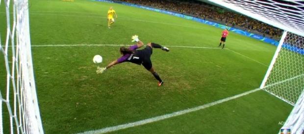 Brasil ganha nas penalidades - Foto/Reprodução: TV Globo Brasil ganha nas penalidades - Foto/Reprodução: TV Globo