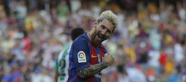Leo Messi celebrando unos de los goles marcados al Betis en el estreno liguero Leo Messi celebrando unos de los goles marcados al Betis en el estreno liguero